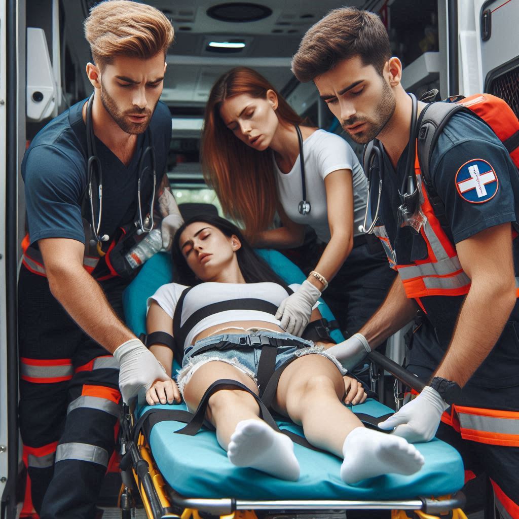 Medical Emergency Personel evacuating an injured person
